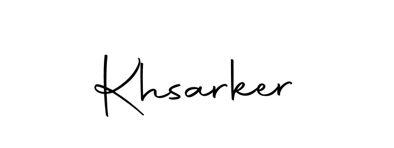Use a signature maker to create a handwritten signature online. With this signature software, you can design (Autography-DOLnW) your own signature for name Khsarker. Khsarker signature style 10 images and pictures png