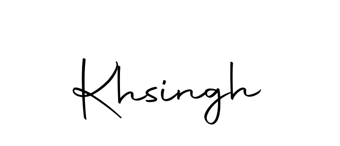 You should practise on your own different ways (Autography-DOLnW) to write your name (Khsingh) in signature. don't let someone else do it for you. Khsingh signature style 10 images and pictures png