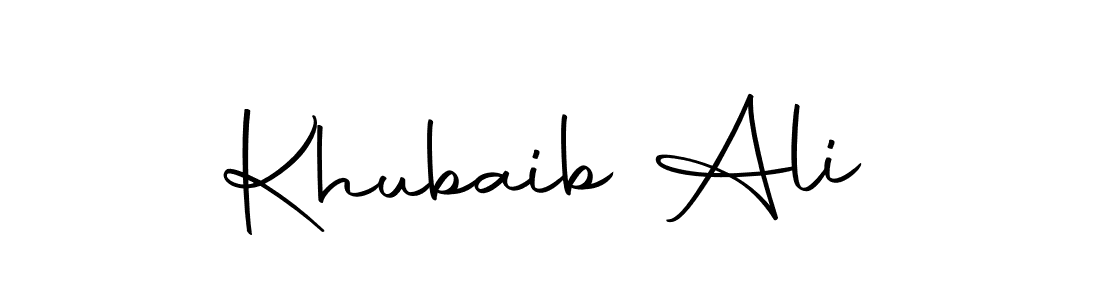 The best way (Autography-DOLnW) to make a short signature is to pick only two or three words in your name. The name Khubaib Ali include a total of six letters. For converting this name. Khubaib Ali signature style 10 images and pictures png