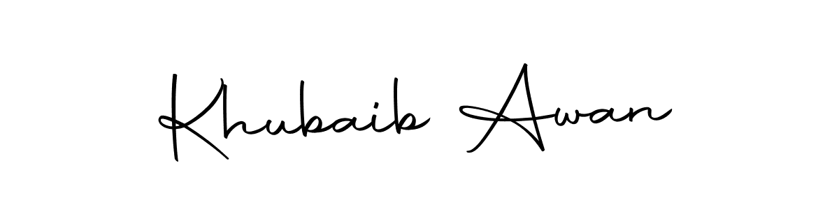 Make a beautiful signature design for name Khubaib Awan. Use this online signature maker to create a handwritten signature for free. Khubaib Awan signature style 10 images and pictures png