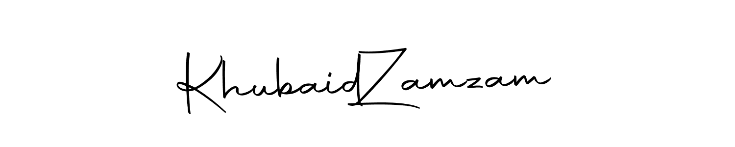 How to make Khubaid  Zamzam signature? Autography-DOLnW is a professional autograph style. Create handwritten signature for Khubaid  Zamzam name. Khubaid  Zamzam signature style 10 images and pictures png