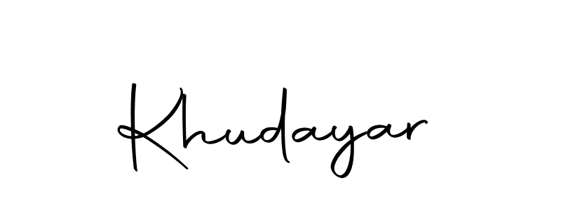 Make a beautiful signature design for name Khudayar. With this signature (Autography-DOLnW) style, you can create a handwritten signature for free. Khudayar signature style 10 images and pictures png