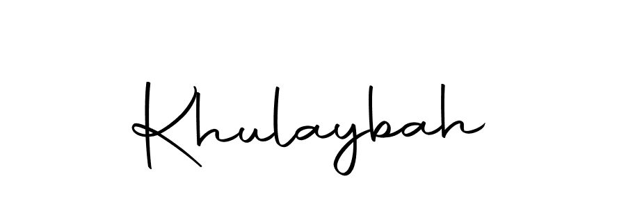 How to make Khulaybah signature? Autography-DOLnW is a professional autograph style. Create handwritten signature for Khulaybah name. Khulaybah signature style 10 images and pictures png