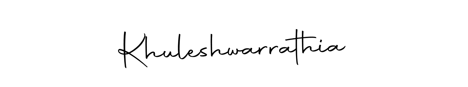 The best way (Autography-DOLnW) to make a short signature is to pick only two or three words in your name. The name Khuleshwarrathia include a total of six letters. For converting this name. Khuleshwarrathia signature style 10 images and pictures png