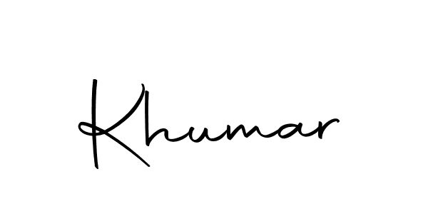 Use a signature maker to create a handwritten signature online. With this signature software, you can design (Autography-DOLnW) your own signature for name Khumar. Khumar signature style 10 images and pictures png