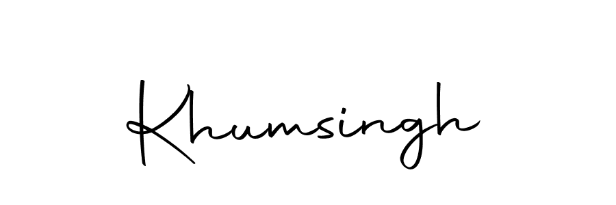 Use a signature maker to create a handwritten signature online. With this signature software, you can design (Autography-DOLnW) your own signature for name Khumsingh. Khumsingh signature style 10 images and pictures png