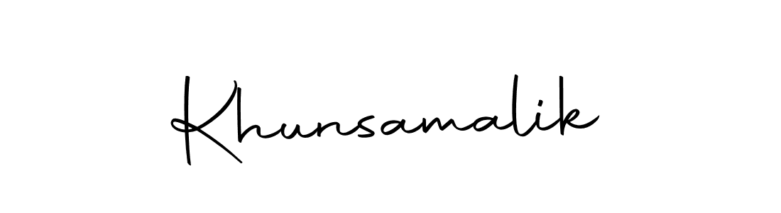 You can use this online signature creator to create a handwritten signature for the name Khunsamalik. This is the best online autograph maker. Khunsamalik signature style 10 images and pictures png
