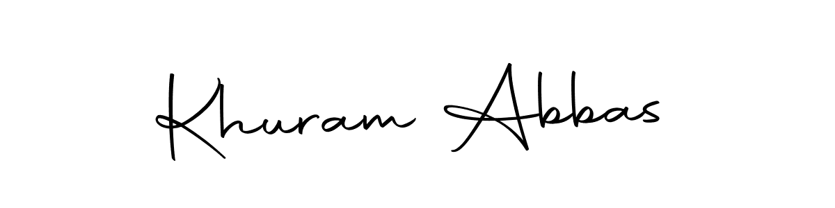 Use a signature maker to create a handwritten signature online. With this signature software, you can design (Autography-DOLnW) your own signature for name Khuram Abbas. Khuram Abbas signature style 10 images and pictures png
