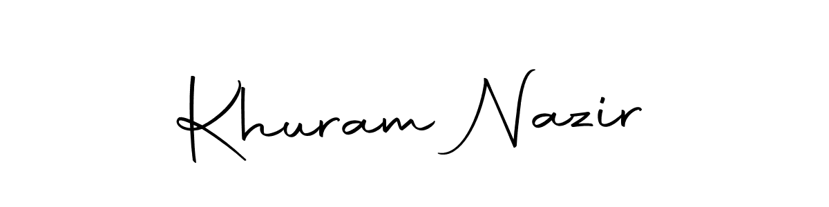 Design your own signature with our free online signature maker. With this signature software, you can create a handwritten (Autography-DOLnW) signature for name Khuram Nazir. Khuram Nazir signature style 10 images and pictures png