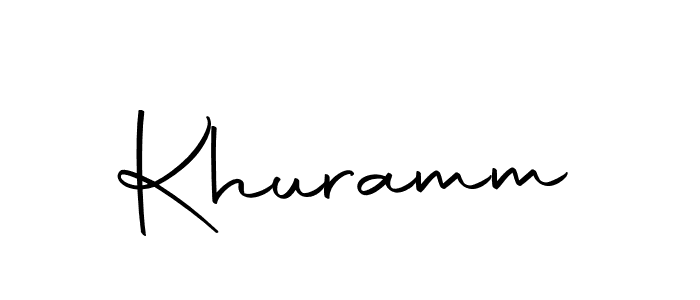 Use a signature maker to create a handwritten signature online. With this signature software, you can design (Autography-DOLnW) your own signature for name Khuramm. Khuramm signature style 10 images and pictures png