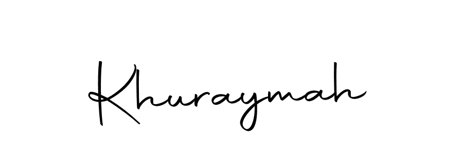 Create a beautiful signature design for name Khuraymah. With this signature (Autography-DOLnW) fonts, you can make a handwritten signature for free. Khuraymah signature style 10 images and pictures png