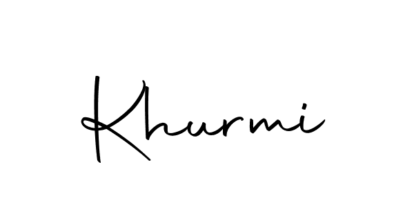 Design your own signature with our free online signature maker. With this signature software, you can create a handwritten (Autography-DOLnW) signature for name Khurmi. Khurmi signature style 10 images and pictures png