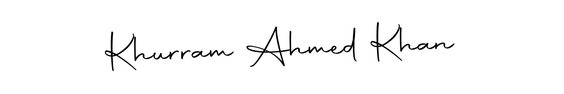 Make a short Khurram Ahmed Khan signature style. Manage your documents anywhere anytime using Autography-DOLnW. Create and add eSignatures, submit forms, share and send files easily. Khurram Ahmed Khan signature style 10 images and pictures png