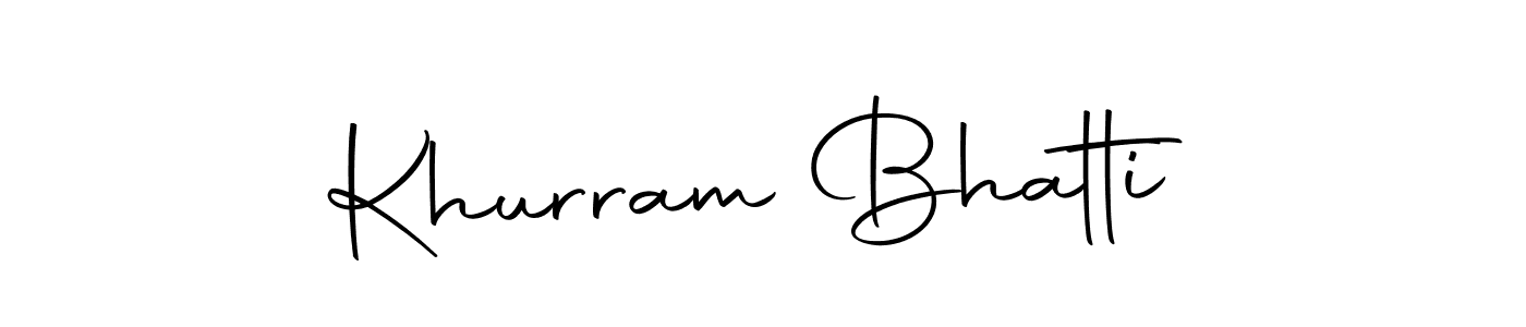 How to make Khurram Bhatti name signature. Use Autography-DOLnW style for creating short signs online. This is the latest handwritten sign. Khurram Bhatti signature style 10 images and pictures png