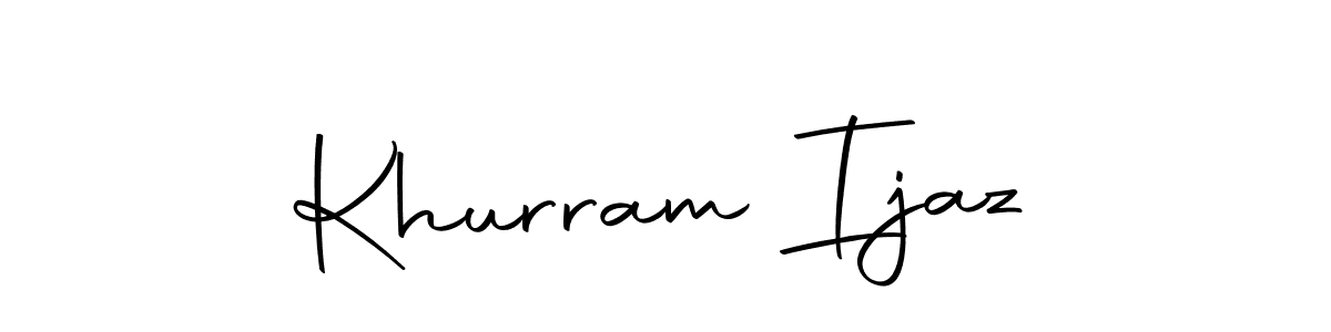 Use a signature maker to create a handwritten signature online. With this signature software, you can design (Autography-DOLnW) your own signature for name Khurram Ijaz. Khurram Ijaz signature style 10 images and pictures png