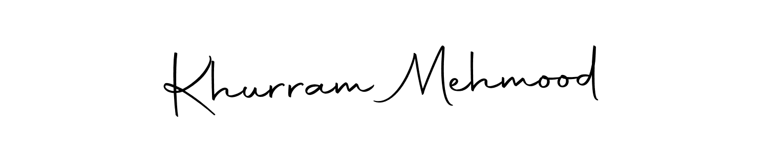 Make a beautiful signature design for name Khurram Mehmood. With this signature (Autography-DOLnW) style, you can create a handwritten signature for free. Khurram Mehmood signature style 10 images and pictures png