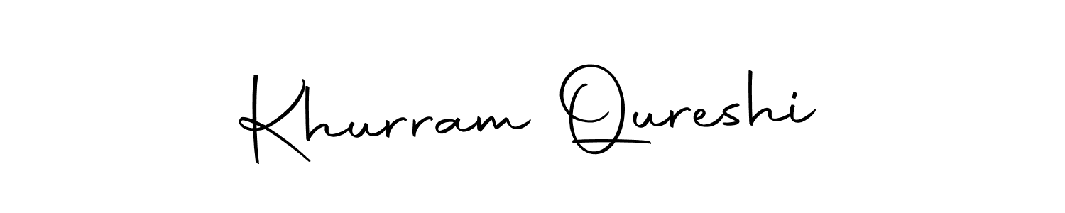 How to make Khurram Qureshi name signature. Use Autography-DOLnW style for creating short signs online. This is the latest handwritten sign. Khurram Qureshi signature style 10 images and pictures png