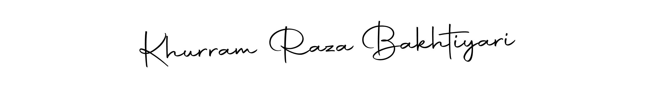 How to make Khurram Raza Bakhtiyari name signature. Use Autography-DOLnW style for creating short signs online. This is the latest handwritten sign. Khurram Raza Bakhtiyari signature style 10 images and pictures png