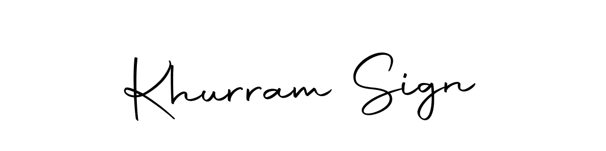 How to make Khurram Sign name signature. Use Autography-DOLnW style for creating short signs online. This is the latest handwritten sign. Khurram Sign signature style 10 images and pictures png
