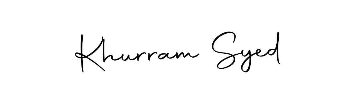 Khurram Syed stylish signature style. Best Handwritten Sign (Autography-DOLnW) for my name. Handwritten Signature Collection Ideas for my name Khurram Syed. Khurram Syed signature style 10 images and pictures png
