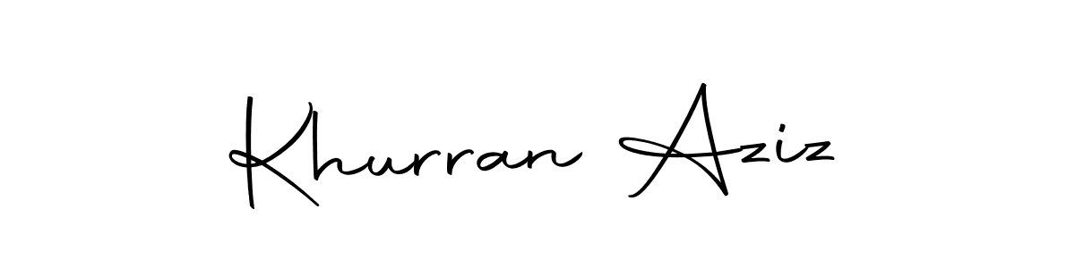 How to Draw Khurran Aziz signature style? Autography-DOLnW is a latest design signature styles for name Khurran Aziz. Khurran Aziz signature style 10 images and pictures png