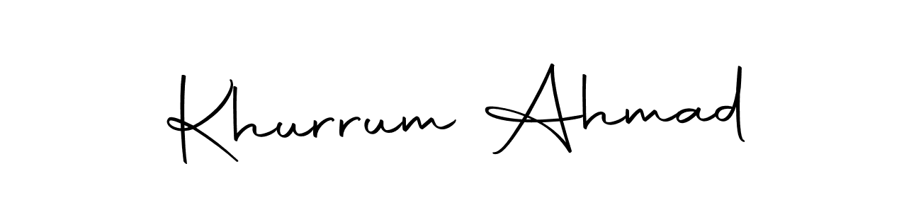 Make a beautiful signature design for name Khurrum Ahmad. With this signature (Autography-DOLnW) style, you can create a handwritten signature for free. Khurrum Ahmad signature style 10 images and pictures png