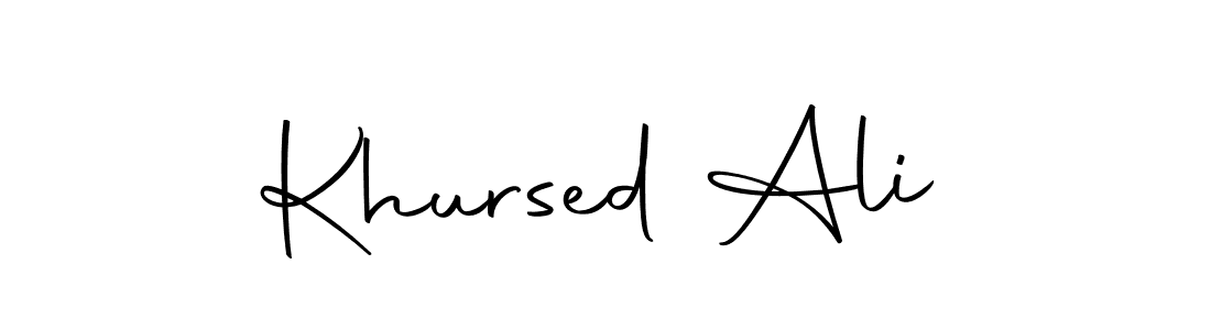 Make a beautiful signature design for name Khursed Ali. Use this online signature maker to create a handwritten signature for free. Khursed Ali signature style 10 images and pictures png