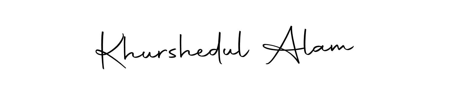 Create a beautiful signature design for name Khurshedul Alam. With this signature (Autography-DOLnW) fonts, you can make a handwritten signature for free. Khurshedul Alam signature style 10 images and pictures png