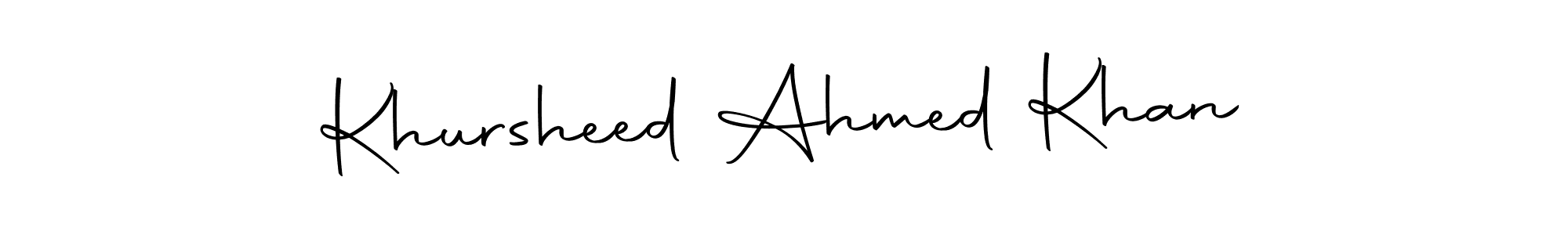 You can use this online signature creator to create a handwritten signature for the name Khursheed Ahmed Khan. This is the best online autograph maker. Khursheed Ahmed Khan signature style 10 images and pictures png
