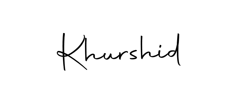 Design your own signature with our free online signature maker. With this signature software, you can create a handwritten (Autography-DOLnW) signature for name Khurshid. Khurshid signature style 10 images and pictures png