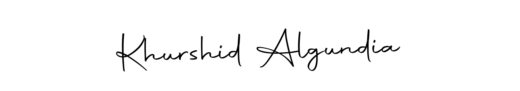 How to make Khurshid Algundia name signature. Use Autography-DOLnW style for creating short signs online. This is the latest handwritten sign. Khurshid Algundia signature style 10 images and pictures png