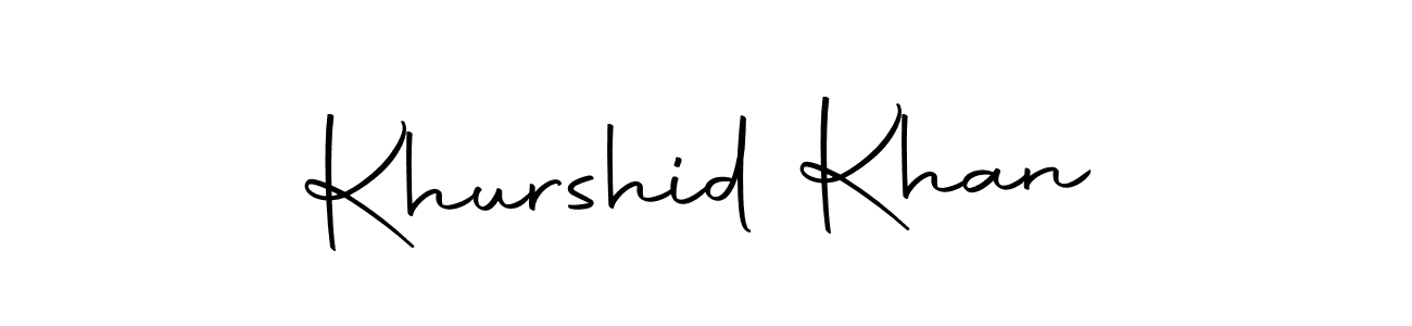 Also we have Khurshid Khan name is the best signature style. Create professional handwritten signature collection using Autography-DOLnW autograph style. Khurshid Khan signature style 10 images and pictures png