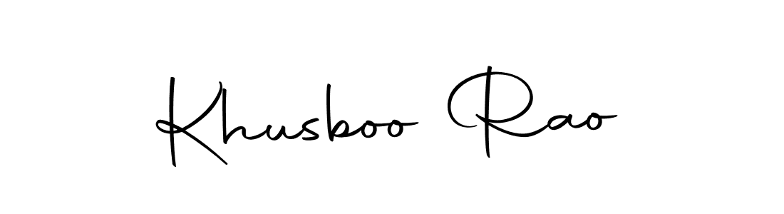 Create a beautiful signature design for name Khusboo Rao. With this signature (Autography-DOLnW) fonts, you can make a handwritten signature for free. Khusboo Rao signature style 10 images and pictures png