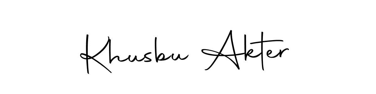 if you are searching for the best signature style for your name Khusbu Akter. so please give up your signature search. here we have designed multiple signature styles  using Autography-DOLnW. Khusbu Akter signature style 10 images and pictures png