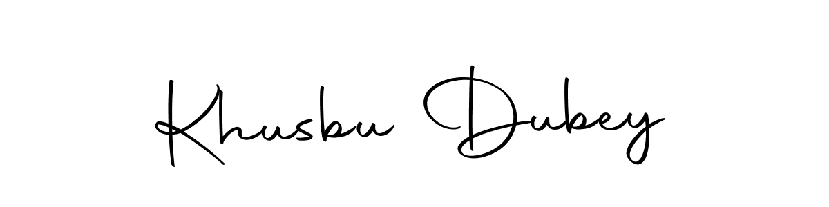 How to make Khusbu Dubey name signature. Use Autography-DOLnW style for creating short signs online. This is the latest handwritten sign. Khusbu Dubey signature style 10 images and pictures png