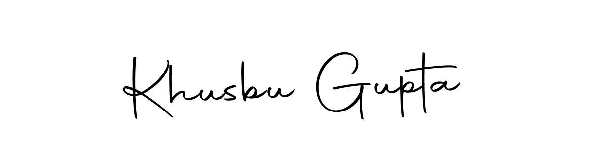 How to make Khusbu Gupta name signature. Use Autography-DOLnW style for creating short signs online. This is the latest handwritten sign. Khusbu Gupta signature style 10 images and pictures png