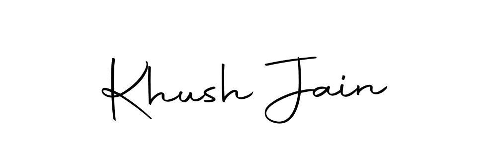 Khush Jain stylish signature style. Best Handwritten Sign (Autography-DOLnW) for my name. Handwritten Signature Collection Ideas for my name Khush Jain. Khush Jain signature style 10 images and pictures png