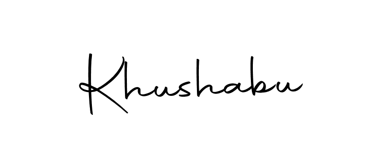 Make a beautiful signature design for name Khushabu. Use this online signature maker to create a handwritten signature for free. Khushabu signature style 10 images and pictures png