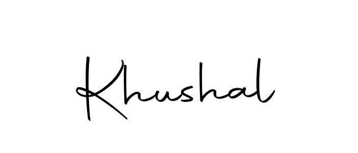 Use a signature maker to create a handwritten signature online. With this signature software, you can design (Autography-DOLnW) your own signature for name Khushal. Khushal signature style 10 images and pictures png