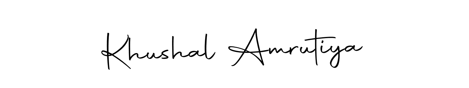 Make a beautiful signature design for name Khushal Amrutiya. Use this online signature maker to create a handwritten signature for free. Khushal Amrutiya signature style 10 images and pictures png