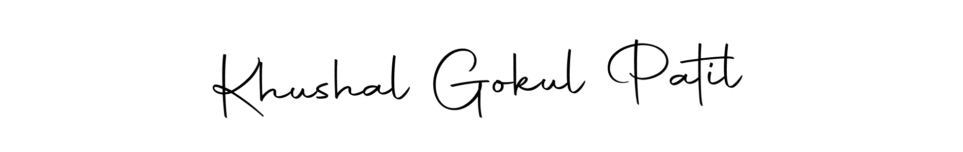 You can use this online signature creator to create a handwritten signature for the name Khushal Gokul Patil. This is the best online autograph maker. Khushal Gokul Patil signature style 10 images and pictures png