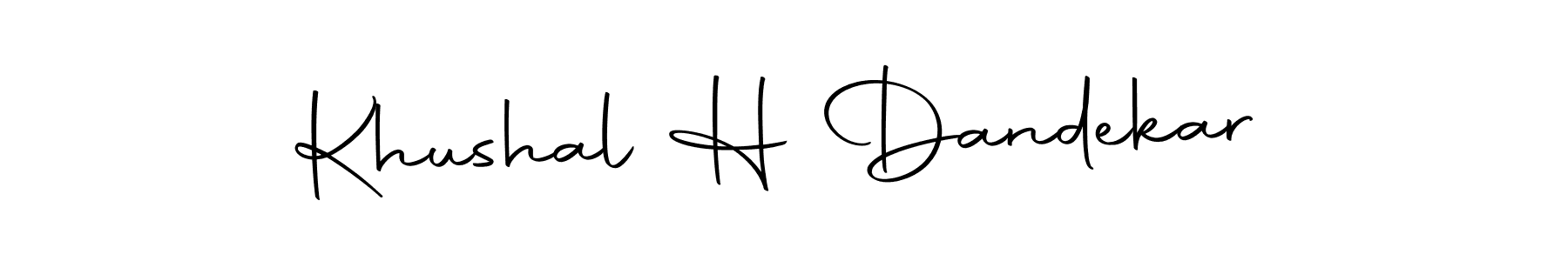 Use a signature maker to create a handwritten signature online. With this signature software, you can design (Autography-DOLnW) your own signature for name Khushal H Dandekar. Khushal H Dandekar signature style 10 images and pictures png