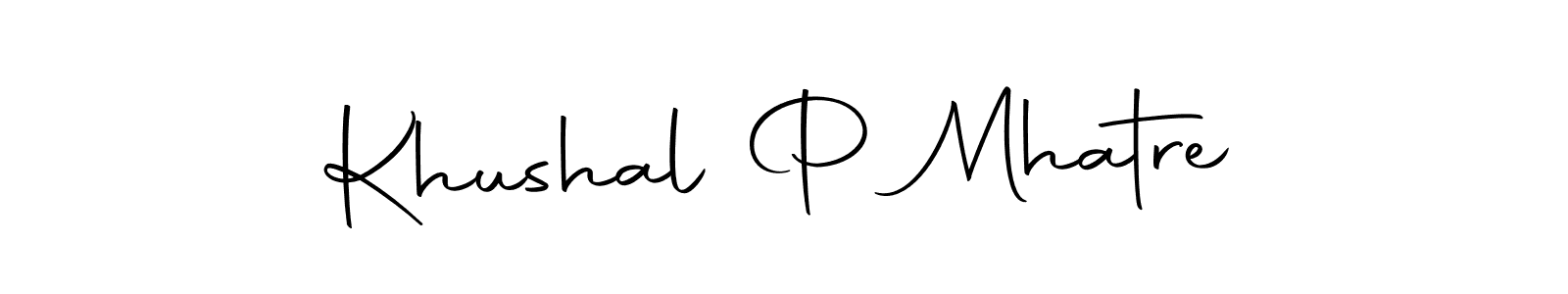 Autography-DOLnW is a professional signature style that is perfect for those who want to add a touch of class to their signature. It is also a great choice for those who want to make their signature more unique. Get Khushal P Mhatre name to fancy signature for free. Khushal P Mhatre signature style 10 images and pictures png