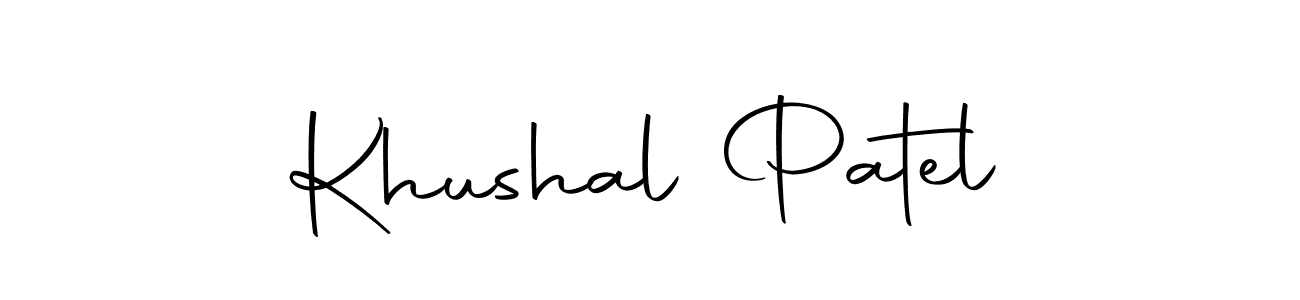 Create a beautiful signature design for name Khushal Patel. With this signature (Autography-DOLnW) fonts, you can make a handwritten signature for free. Khushal Patel signature style 10 images and pictures png