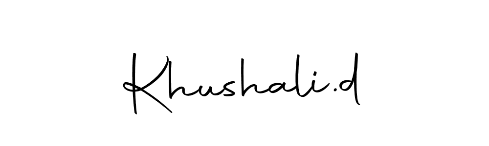 You can use this online signature creator to create a handwritten signature for the name Khushali.d. This is the best online autograph maker. Khushali.d signature style 10 images and pictures png