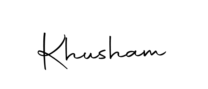 Use a signature maker to create a handwritten signature online. With this signature software, you can design (Autography-DOLnW) your own signature for name Khusham. Khusham signature style 10 images and pictures png