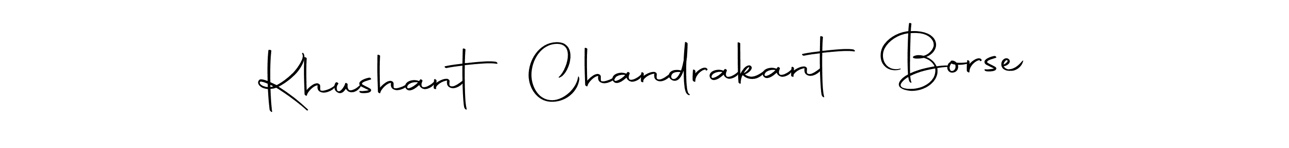 The best way (Autography-DOLnW) to make a short signature is to pick only two or three words in your name. The name Khushant Chandrakant Borse include a total of six letters. For converting this name. Khushant Chandrakant Borse signature style 10 images and pictures png