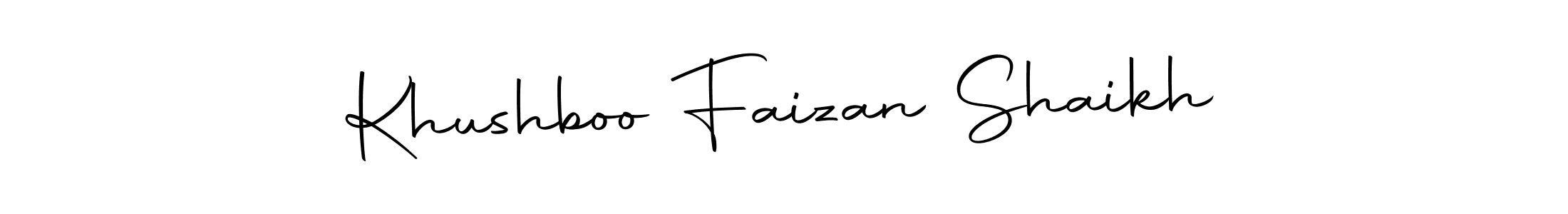 Design your own signature with our free online signature maker. With this signature software, you can create a handwritten (Autography-DOLnW) signature for name Khushboo Faizan Shaikh. Khushboo Faizan Shaikh signature style 10 images and pictures png
