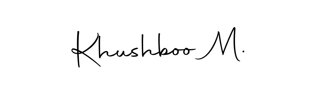 The best way (Autography-DOLnW) to make a short signature is to pick only two or three words in your name. The name Khushboo M. include a total of six letters. For converting this name. Khushboo M. signature style 10 images and pictures png