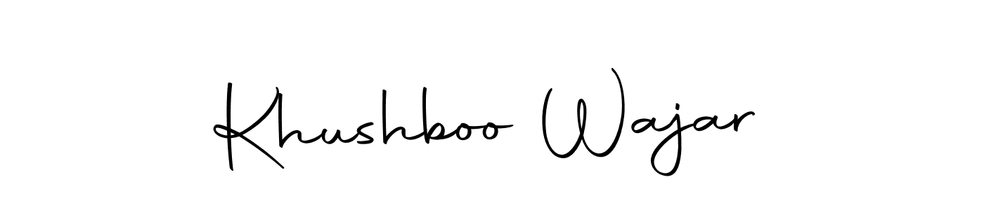 Khushboo Wajar stylish signature style. Best Handwritten Sign (Autography-DOLnW) for my name. Handwritten Signature Collection Ideas for my name Khushboo Wajar. Khushboo Wajar signature style 10 images and pictures png